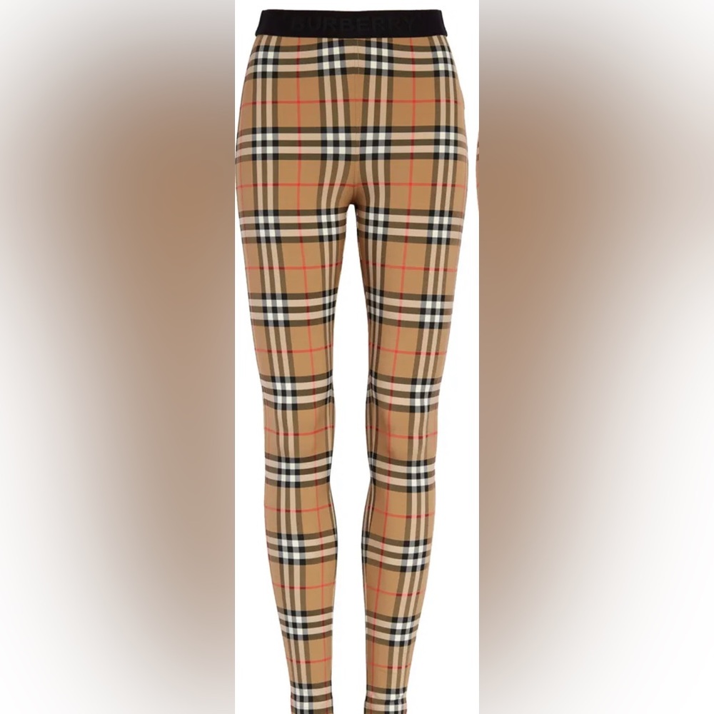 Burberry Belvoir check crop leggings